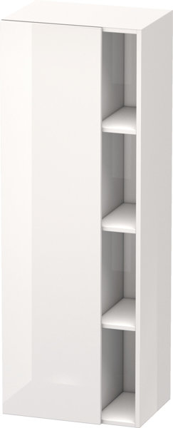 Bild von Duravit DuraStyle Hochschrank 1239, 1 Drehtür, Anschlag links, Höhe: 1400mm, Tiefe: 360mm, Farbe (Front/Korpus): Weiß Matt / Basalt Matt
