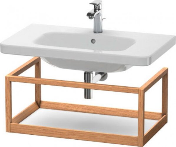 Bild von Duravit Möbel-Accessoires Ablage wandhängend DuraStyle 9872, 740x440mm, Farbe (Front/Korpus): Basalt Matt / Eiche Massiv
