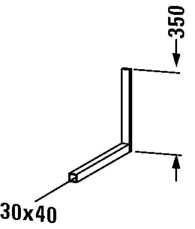 Bild von Duravit Delos Konsolenträger Winkel 9963, 40x498mm