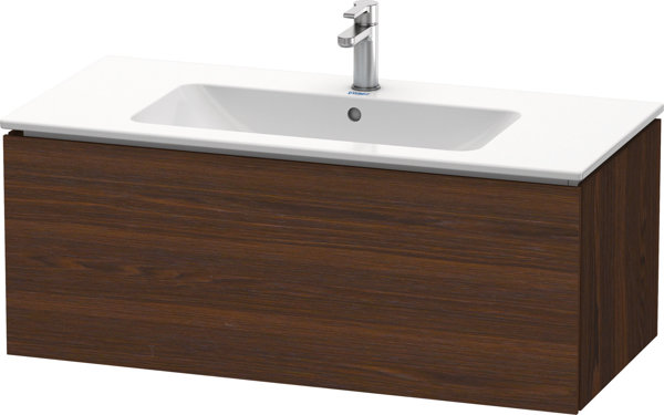 Bild von Duravit L-Cube Waschtischunterbau wandhängend, Breite 1020mm, Tiefe 481mm, 1 Auszug, passend für "Me by Starck" Artikel 233610, Farbe: Nussbaum gebürstet Echtholzfurnier