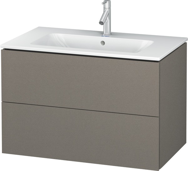 Bild von Duravit L-Cube Waschtischunterbau wandhängend, Breite 820mm, Tiefe 481, 2 Schubkästen, passend für "Me by Starck" Artikel 233683, Farbe: Terra Matt