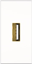Bild von Kindermann Konnect flex 45 click - Modulares Faceplate-Snap-In - USB 2.0 Type A - weiß, RAL 9010