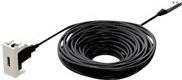 Bild von Kindermann Konnect flex 45 click - Highspeed - HDMI-Kabel mit Ethernet - HDMI weiblich Paneel montierbar zu 19 pin micro HDMI Type D männlich gerade - 25,0m - Hybrid Kupfer/Kohlefaser - Active Optical Cable (AOC), Support von 4K 60 Hz (7464000725)