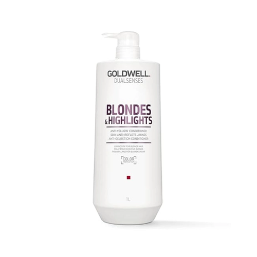 Bild von Goldwell Blondes & Highlights 1000 ml Anti-Yellow Conditioner Spülung für Blondes Haar
