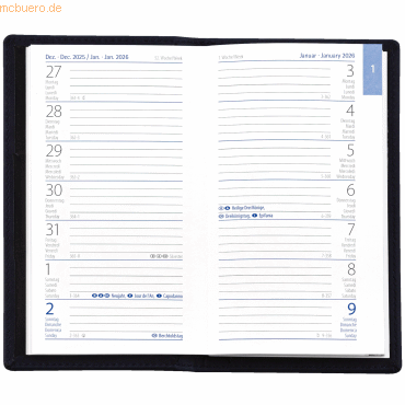 Bild von GÜSS Kalender Taschenkalender 2025 Güss Taschenkalender A6 PVC schwarz