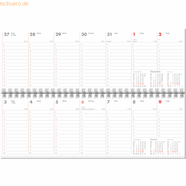 Bild von GÜSS Kalender Querkalender 2025 Güss Tischquerkalender 30x10cm 1W. = 1S.