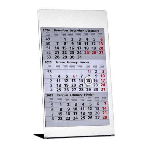 Bild von Klebeband GÜSS Tischkalender 77000 – Praktischer 3-Monatstischkalender aus Edelstahl