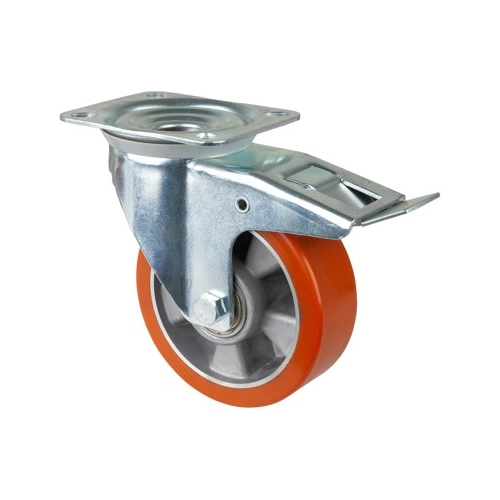 Bild von BS ROLLEN Transportrolle Prothane® – Lenkrolle mit Feststeller