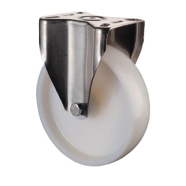Bild von BS Rollen, Möbelrollen, Bockrolle Rad-Ø 75 mm Tragfähigkeit 60 kg Kunststoff Platte L60xB60 mm