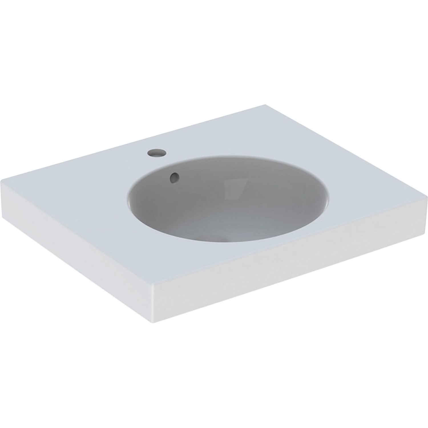 Bild von Geberit Waschbecken Preciosa II 60 cm mit Ablagefläche Hahnloch