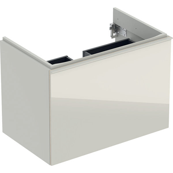 Bild von Geberit Acanto Waschtischunterschrank 500611, 740x535x476mm, Farbe (Front/Korpus): Glas Sand / Sand matt lackiert