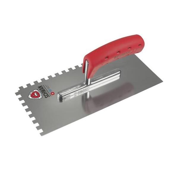 Bild von 10 Stk. Schwan Glättekelle L.280mm B.130mm Zahn 6x6 geh.m.H-Heft STA S.0,7mm