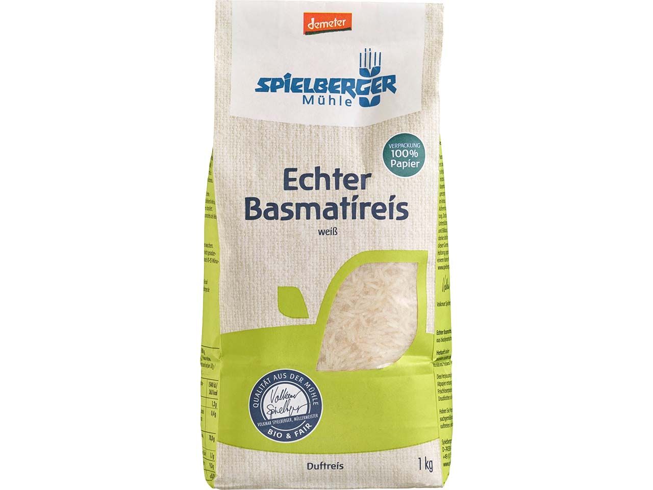 Bild von Spielberger Mühle Echter Bio-Basmatireis weiß, 1 kg