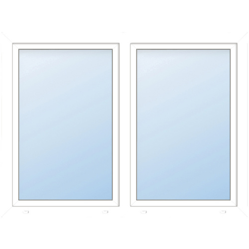 Bild von Meeth Wohnraumfenster »77/3 MD«, Gesamtbreite x Gesamthöhe: 120 x 145 cm, 2-flügelig, Dreh-Kipp/Dreh-Kipp - weiss