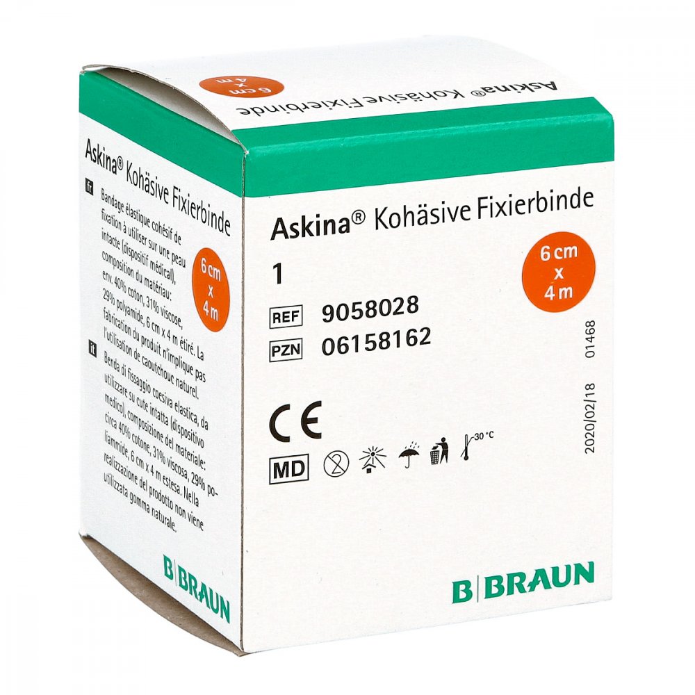 Bild von ASKINA Fixierbinde kohäsiv 6 cmx4 m 1 St.