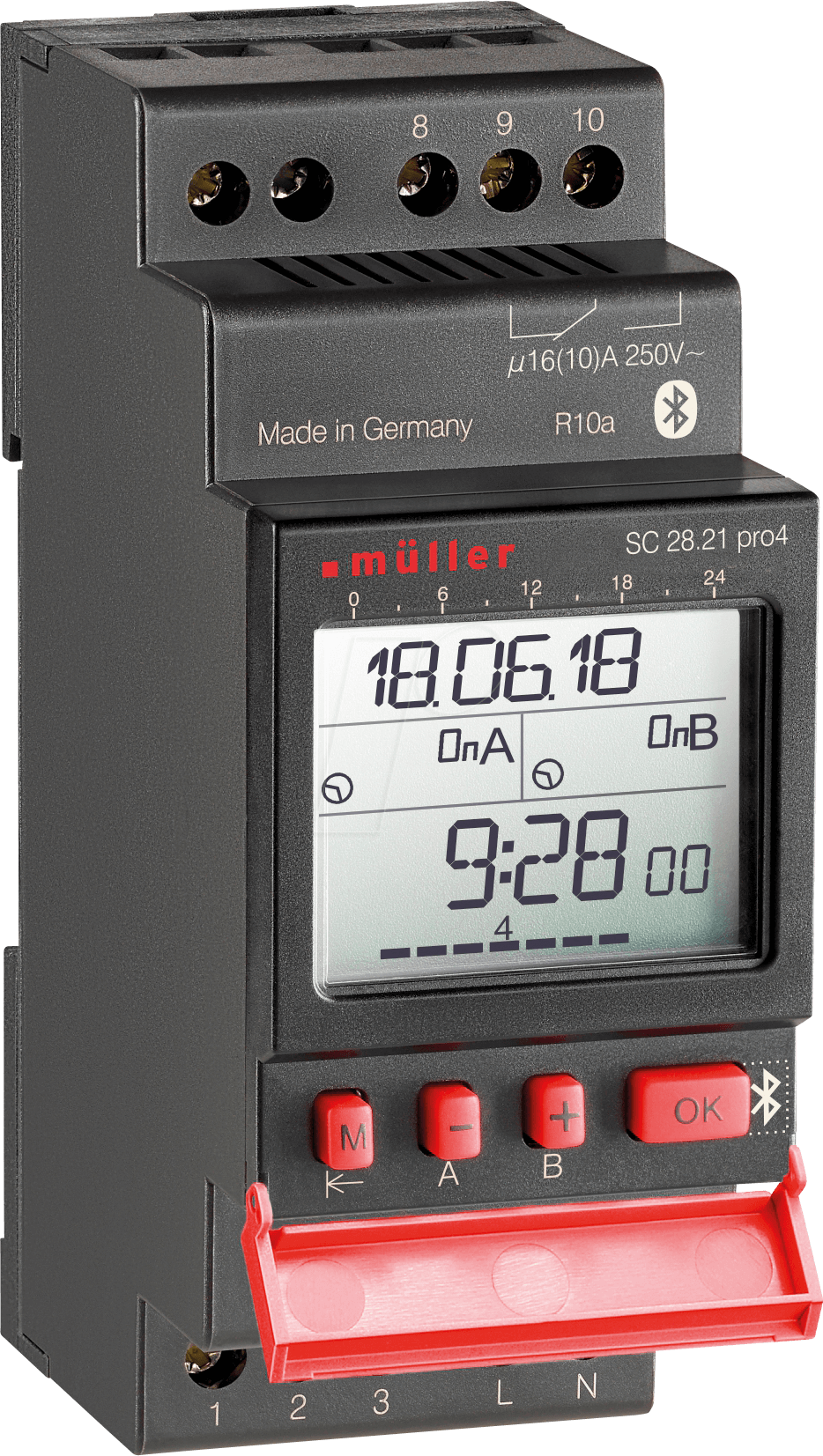 Bild von Müller SC 28.21 pro4 230V 50-60Hz Hutschienen-Zeitschaltuhr digital 230 V/AC 4000 W