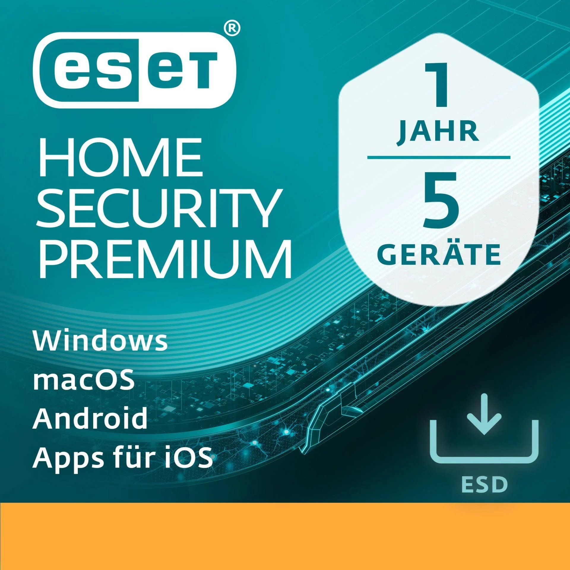 Bild von ESET Home Security Premium 5 Nutzer 1 Jahr, (ESD) Download, Windows, Mac, Android