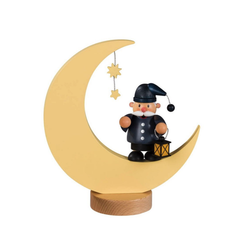 Bild von KWO Kunstgewerbe Werkstätten Räuchermännchen "Mann im Mond" (23cm) Räuchermann von KWO