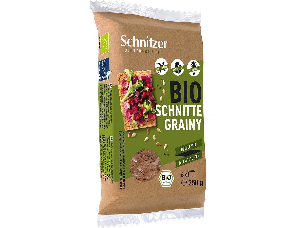 Bild von Schnitzer Bio-Saatenbrot "Schnitte Grainy", glutenfrei, 250 g