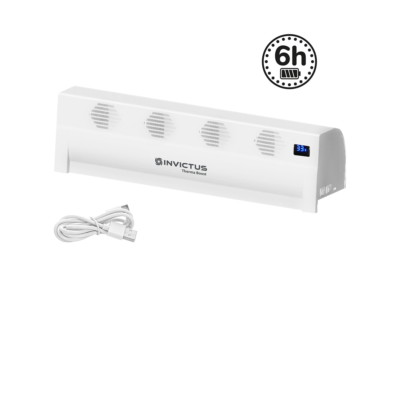Bild von Genius Invictus Therma Boost Basic Akku Heizverstärker 2 Modi Display Heizkörperkonsole, (Basic - Akkulaufzeit bis zu sechs Stunden, integrierte Thermostat)
