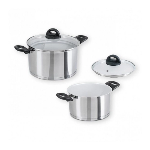 Bild von Genius Kochtopf Set – Cerafit Steel in Edelstahl