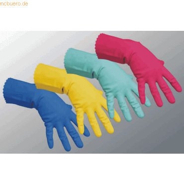 Bild von Vileda, Schutzhandschuhe, Handschuhe Multipurpose Der Feine Naturlatex grün Grösse S (S)