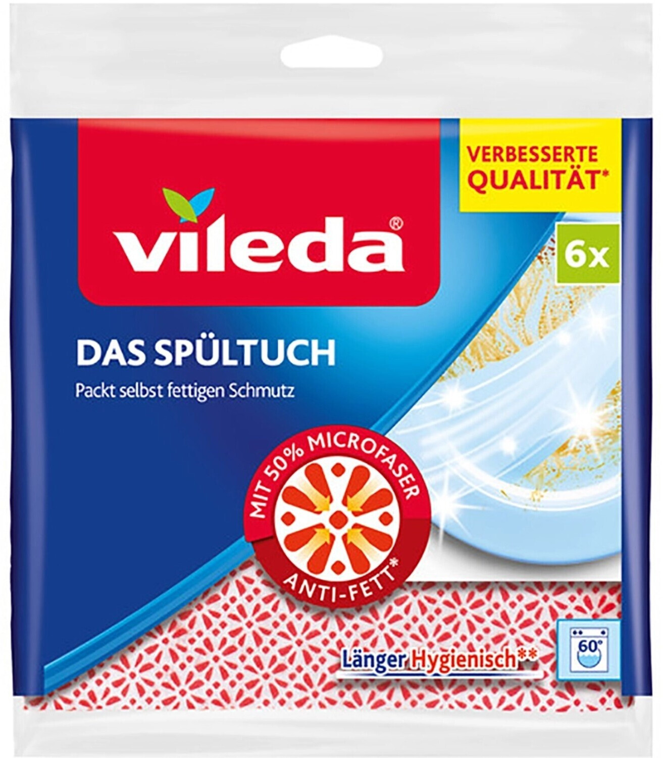 Bild von Vileda Spültuch mit 30% Microfaser 6er Pack, Reinigungsutensil