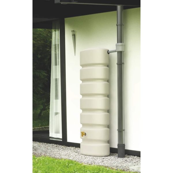 Bild von GARANTIA Regentonne CLASSIC Wandtank 650 Liter sandbeige