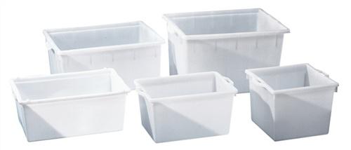 Bild von Graf Kunststoffbehälter eck.65l PE natur L650xB440xH330mm konische Form 812930