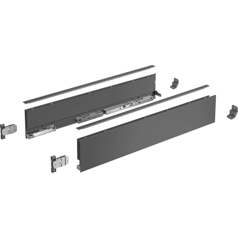 Bild von Hettich Zarge AvanTech YOU Set, Höhe 101 mm, NL 300 mm, anthrazit, links und rechts