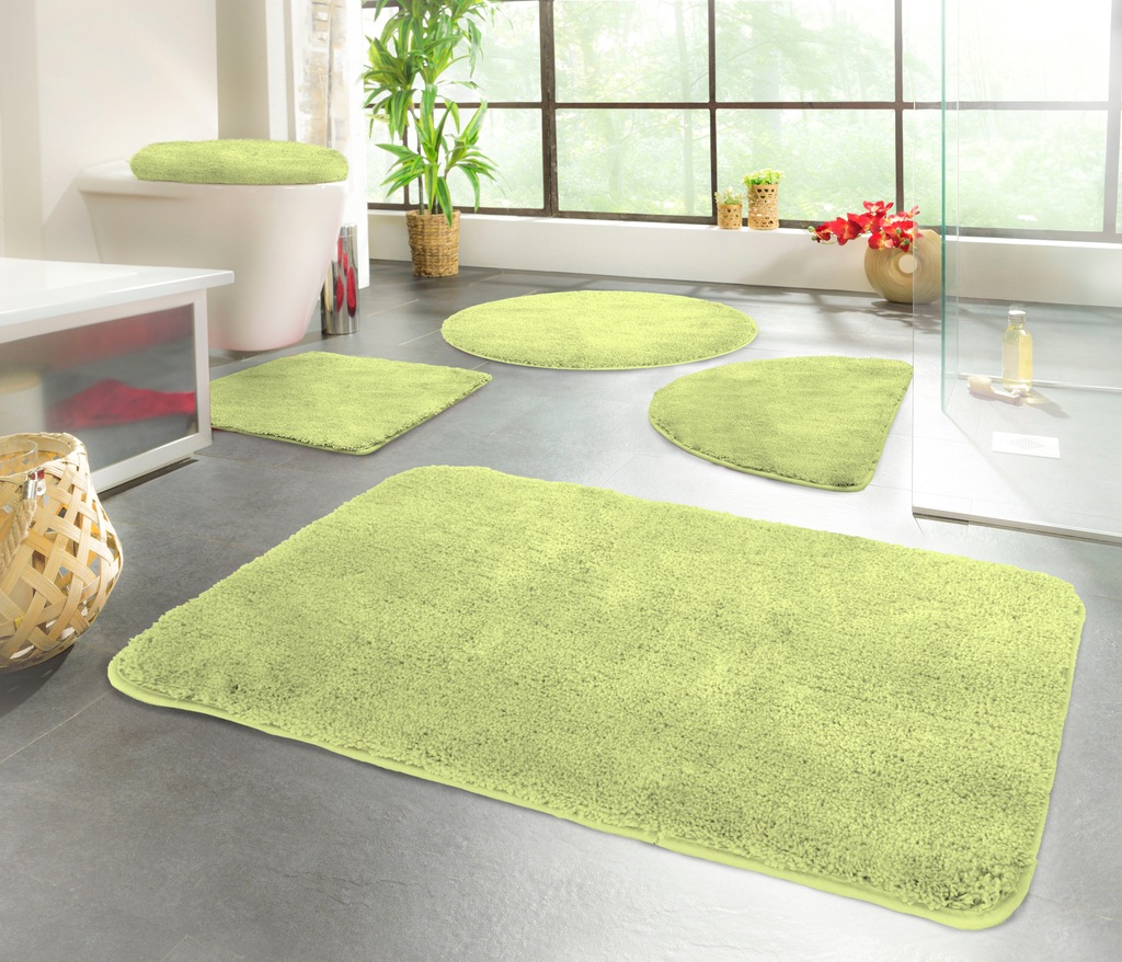 Bild von KiNZLER Badematte Chaozhou, Höhe 20 mm, rutschhemmend beschichtet, fußbodenheizungsgeeignet, Polyester, rund, Badteppich, Uni Farben, weich, als rechteckig, rund & Set erhältlich