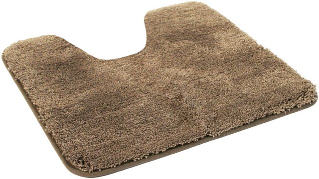 Bild von KiNZLER Badematte Chaozhou, Höhe 20 mm, rutschhemmend beschichtet, fußbodenheizungsgeeignet, Polyester, WC-Vorleger mit Ausschnitt, Badteppich, Uni Farben, weich, als rechteckig, rund & Set erhältlich