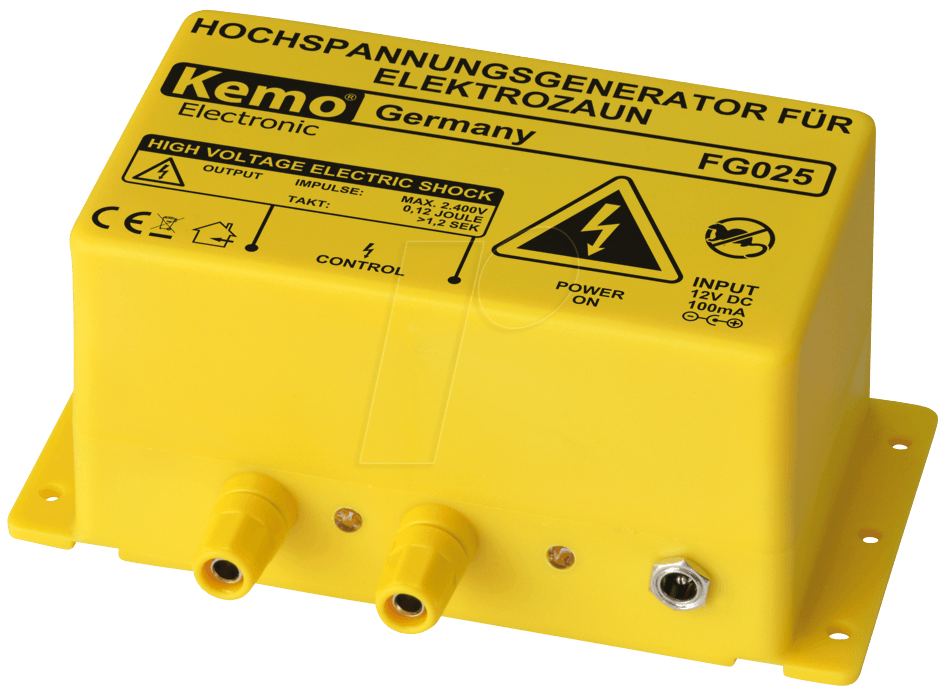 Bild von Kemo FG025 Weidezaungerät - Hochspannungsgerät für Elektrozaun FG025, (L x B x H) 122 x 72 x 66 mm