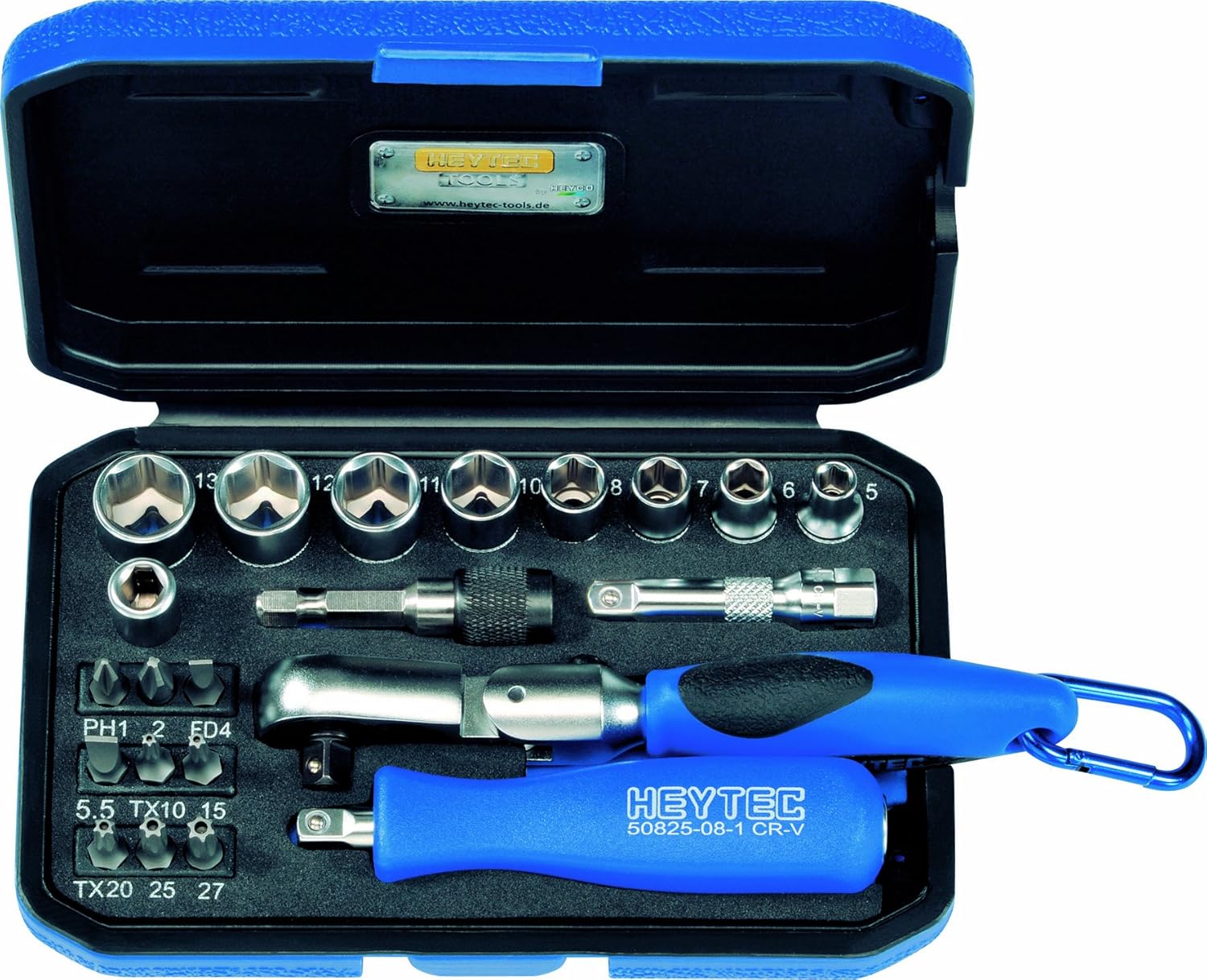 Bild von Heyco/Heytec 50829301783 Steckschlüsselgarnitur 1/4" 22-teilig