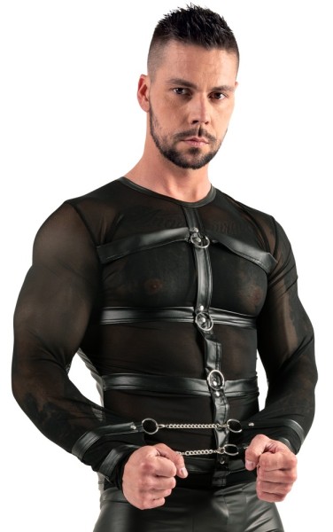 Bild von Shirt aus elastischem Powernet und trendigem Mattlook