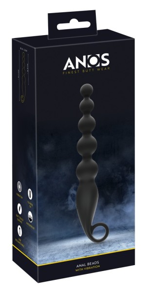Bild von ANOS ANOS Anal beads with vibration vibrierende Analkette Schwarz One Size