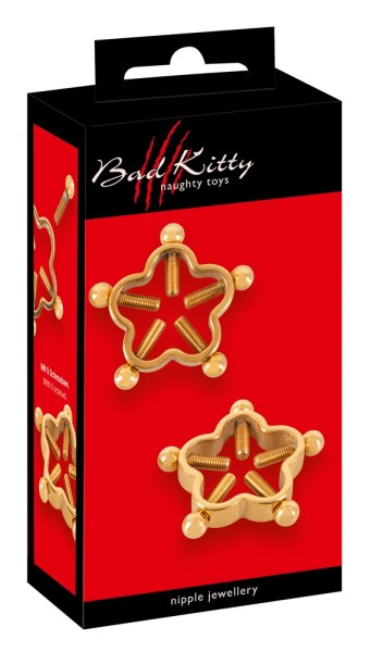 Bild von Nippelklemmen „Nipple Jewellery Golden Flower“, 10 g pro Stück, jeweils 5 Justierschrauben