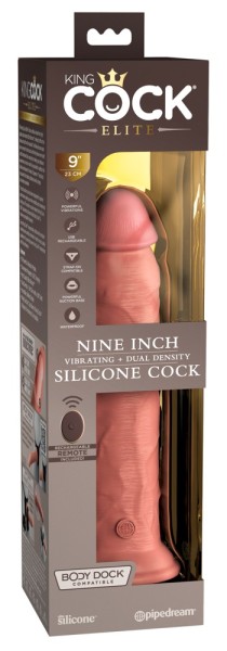 Bild von Naturvibrator "9“ Vibrating + Dual Density Silicone"