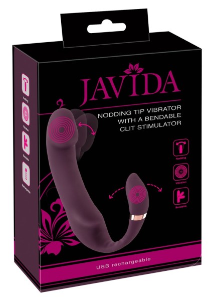 Bild von Rabbitvibrator „Nodding Tip with Clit Stimulation“ | Dual-Stimulation, 10 Vibrationsmodi | Javida