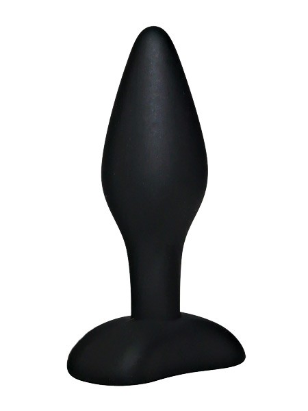 Bild von Black Velvets Anal-Plug small - erotisches Anal-Toy für Frauen und Männer, mit seidig glatter Oberfläche, mit praktischem Standfuß, schwarz