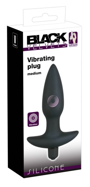 Bild von Black Velvets Vibrating Medium: Vibro-Analplug, schwarz