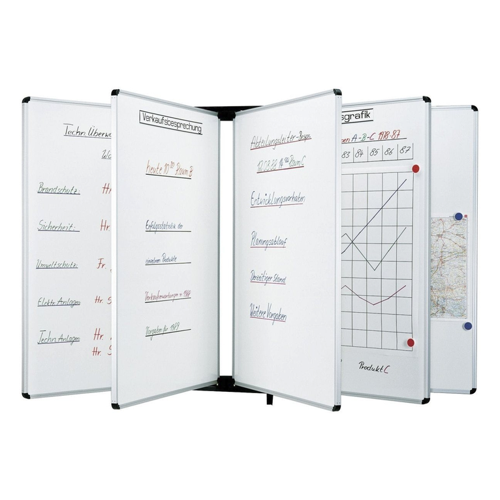 Bild von Ultradex Magnettafel Whiteboard Schwenktafel Email 1200x900mm