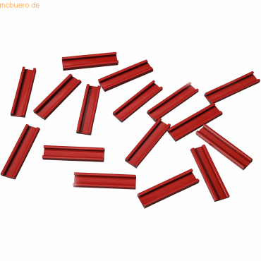 Bild von Ultradex Einsteckschiene magnetisch 50x9,5mm VE=16 Stück rot