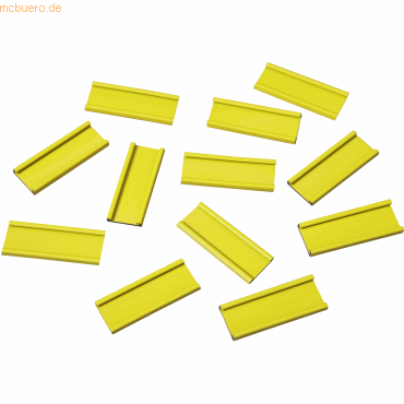 Bild von Ultradex Einsteckschiene magnetisch 40x15mm VE=12 Stück gelb