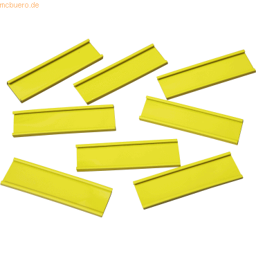 Bild von Ultradex Einsteckschiene magnetisch 70x20mm VE=8 Stück gelb