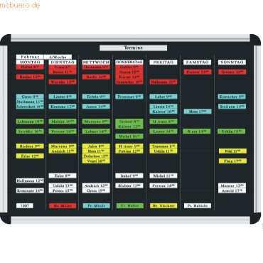 Bild von Ultradex, Präsentationstafel, Stecktafel Planrecord B1420xH980xT22mm schwarz