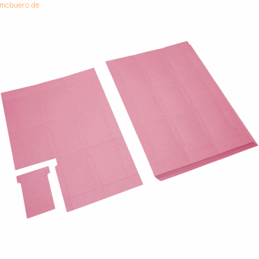 Bild von Ultradex, Zubehör Präsentieren, T-Karten Breitformat für Drucker rosa VE=80 Stück