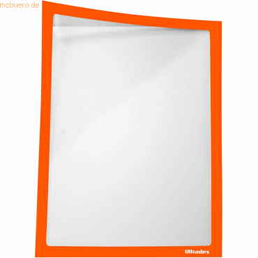 Bild von Ultradex, Präsentationstafel, Infotaschen A4 orange magnetisch und adhäsiv Packung 5 Stück (A4)