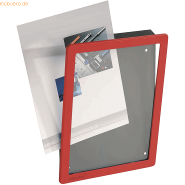 Bild von Ultradex, Bilderrahmen, Ultra-Sichtrahmen Magnetverschluss für A4 250x330mm rot VE=5 Stück