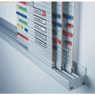 Bild von Ultradex Wandschiene für rollengelagerte Tafeln 1m Tiefe 55mm Ober- un